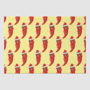 Red Hot Pepper Diva mit Santas-Hut Seidenpapier