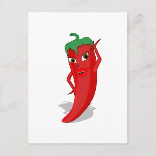 Red Hot Pepper Diva Postkarte