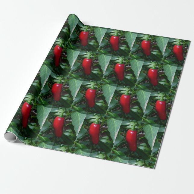 Red Hot Pepper Wrapper Paper Geschenkpapier (Ungerollt)