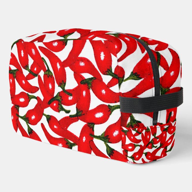 Red Hot Peppers Spicy  Waschbeutel (Linke Seite)