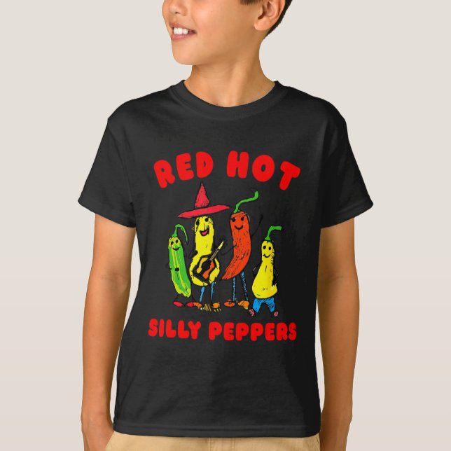 Red Hot Silly Peppers, Funny  T-Shirt (Vorderseite)