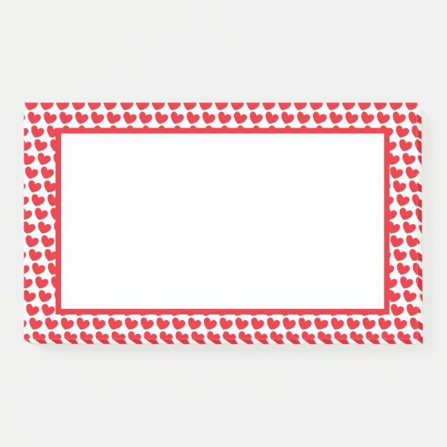 Red Hot Valentine Hearts Post-it Klebezettel (Vorderseite)