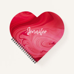 Red Hot Wirbel Personalisiert Notebook Notizbuch