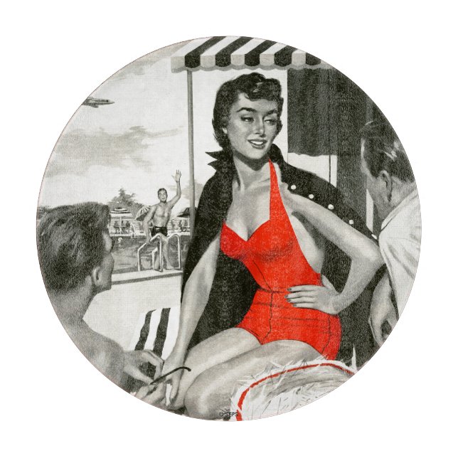 Red Hot Woman Schneidebrett (Vorderseite)