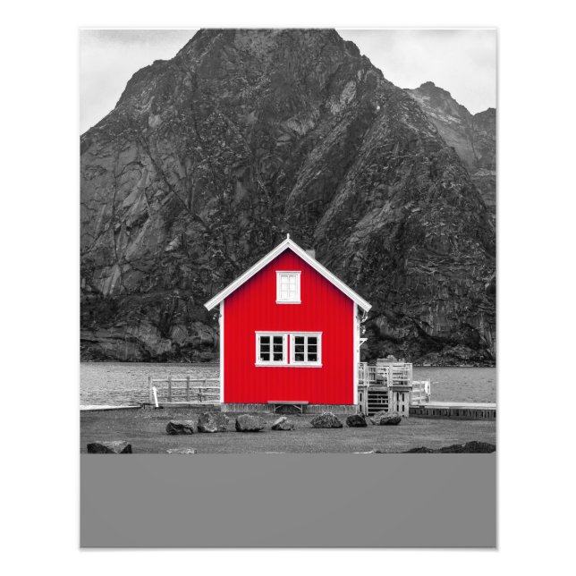 Red House Color Pop Fotodruck (Vorne)