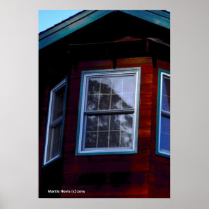 Red House-Fenster Poster