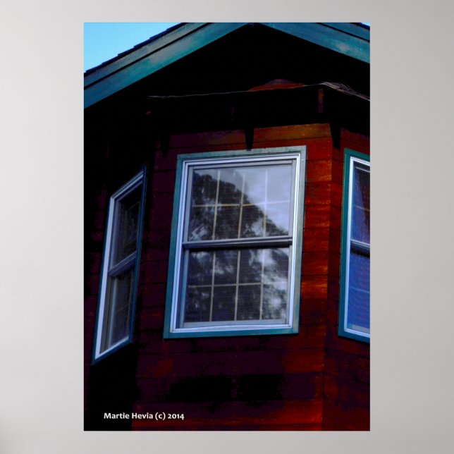 Red House-Fenster Poster (Vorne)