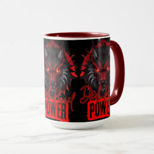 Red Howl Ninja Wolf   Dunkle Magie Tasse