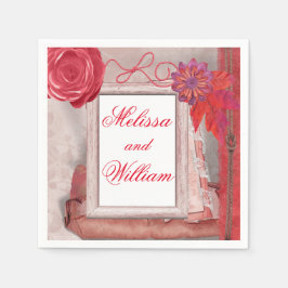 Red Hübsch Rustic Serviette