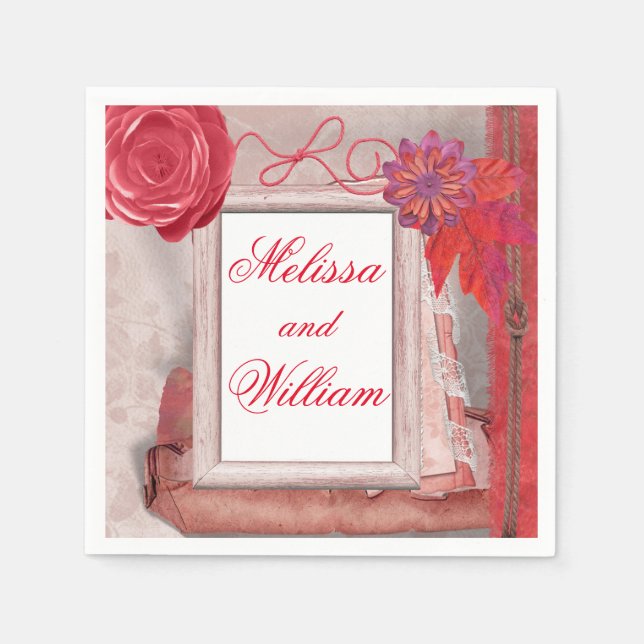 Red Hübsch Rustic Serviette (Vorderseite)