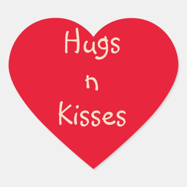 Red Hugs n kisses Stickers (Vorderseite)