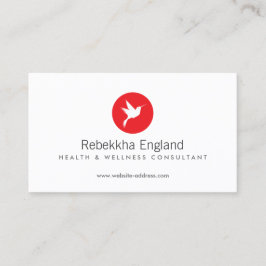 Red Hummingbird Logo Health Care, Naturopath Visitenkarte