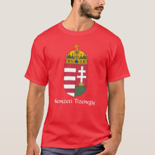 RED Hungary Coat of Arms Nemzeti Tizenegy T - Shir T-Shirt