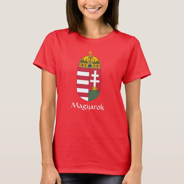 RED Hungary-Wappen Magyarok-T - Shirt (Vorderseite)