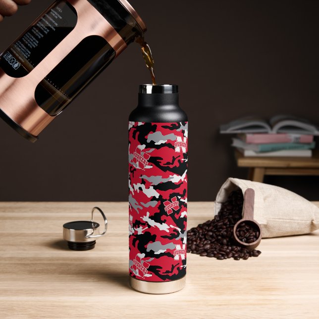 Red Huskers Camouflage Thopper infundiert Trinkflasche (Kaffee)