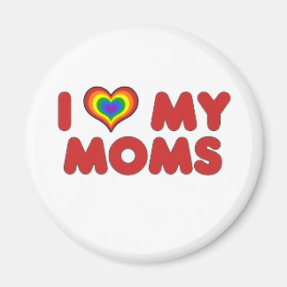 Red I Liebe My Mamas Magnet