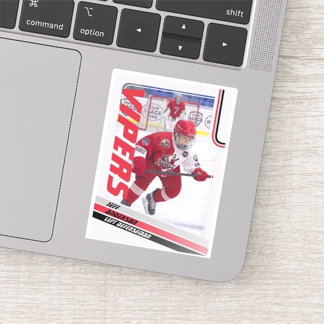 Red Ice Hockey Trading Card Aufkleber (Detail)