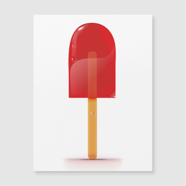 Red Ice Lolly Magnetkarte (Vorderseite)