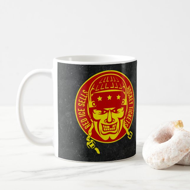Red Ice verkauft Hockey Tickets Kaffee Tasse (Mit Donut)