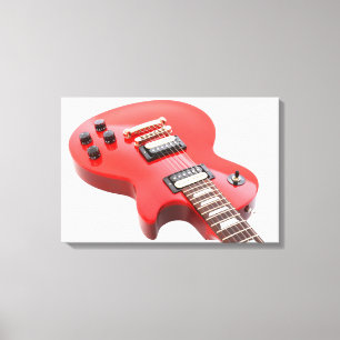 RED ICONIC ELECTRIC GUITAR 16x24 Leinwanddruck