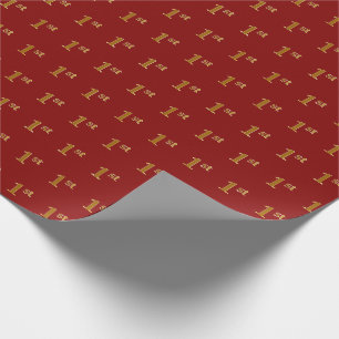 Red, Imitate Gold 1. (First) Event Geschenkpapier
