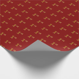 Red, Imitate Gold 1. (First) Event Wrapping Paper Geschenkpapier