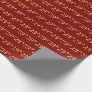 Red, Imitate Gold 29. (29.) Event Geschenkpapier