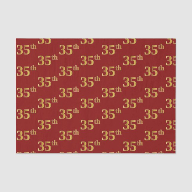 Red, Imitate Gold 35. (35.) Event Seidenpapier (Vorderseite)