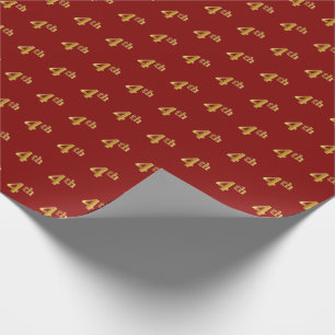 Red, Imitate Gold 4. (4.) Event Geschenkpapier