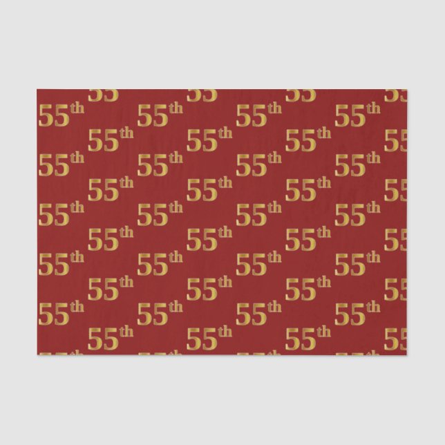 Red, Imitate Gold 55. (55.) Event Seidenpapier (Vorderseite)