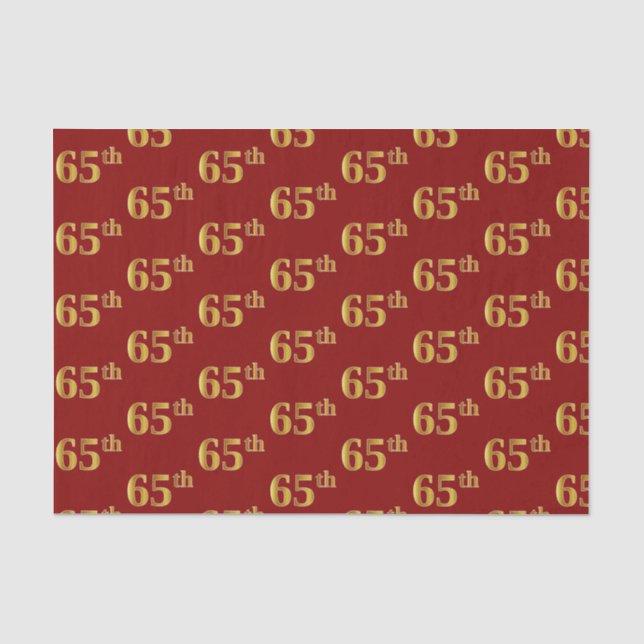 Red, Imitate Gold 65. (65.) Event Seidenpapier (Vorderseite)