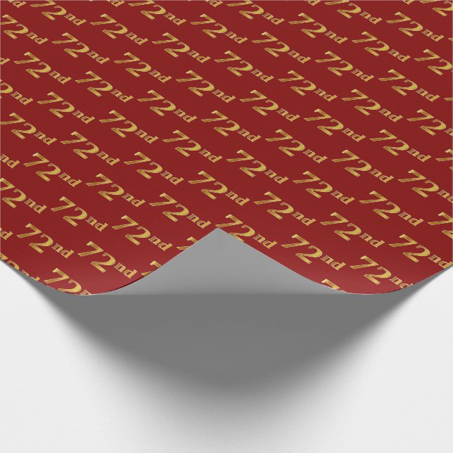 Red, Imitate Gold 72. (72. Geschenkpapier (Ecke)