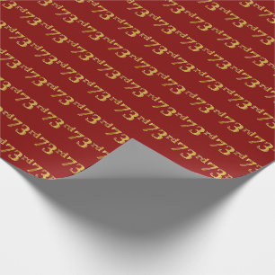 Red, Imitate Gold 73. (73./3.) Event Geschenkpapier