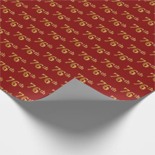 Red, Imitate Gold 76. (76.-6.) Veranstaltung Geschenkpapier
