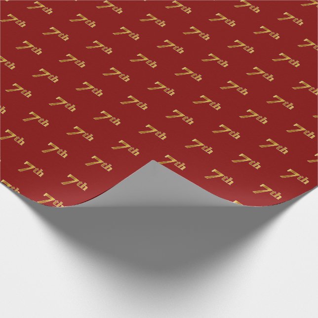Red, Imitate Gold 7. (Siebte) Event Wrapping Paper Geschenkpapier (Ecke)