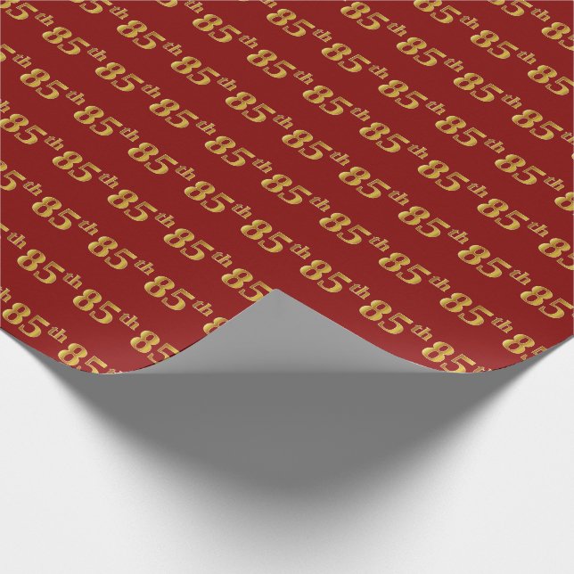 Red, Imitate Gold 85. (85.) Event Geschenkpapier (Ecke)