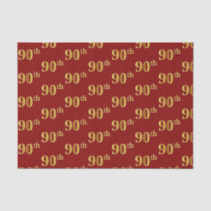 Red, Imitate Gold 90. (Neunzigste) Event Tissue Pa Seidenpapier