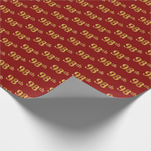 Red, Imitate Gold 98. (Achtundneunzig) Event Geschenkpapier