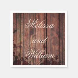 Red Imitats Lace Wedding Serviette