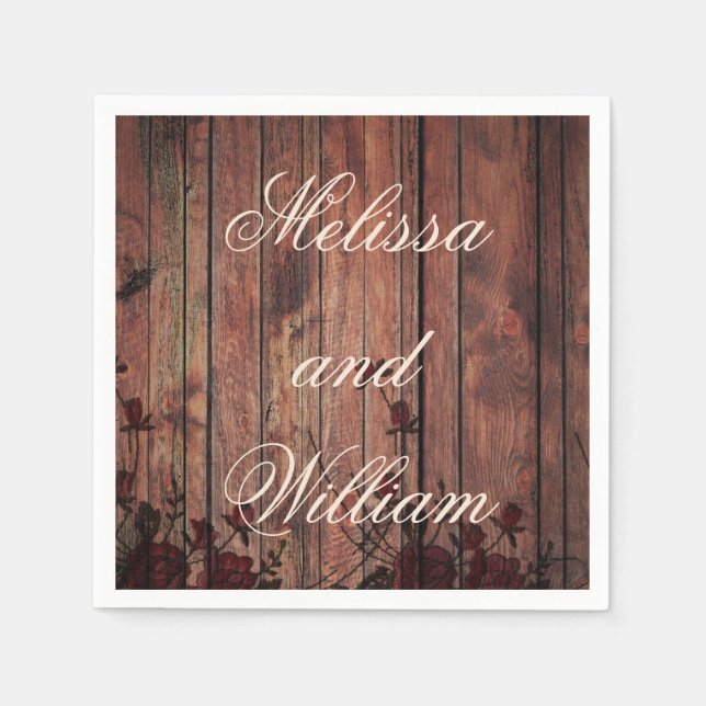 Red Imitats Lace Wedding Serviette (Vorderseite)