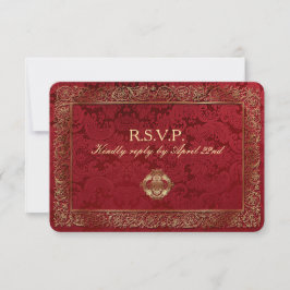 Red Indian Wedding - Antwortkarte RSVP Karte