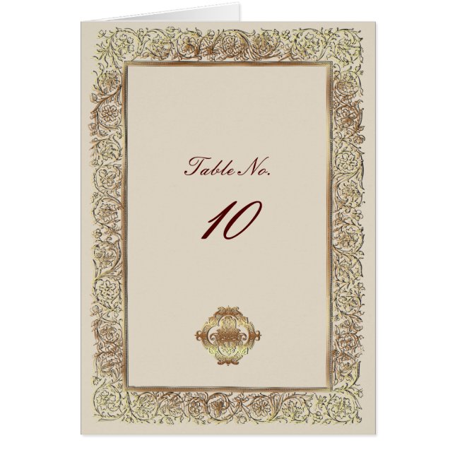 Red Indian Wedding - Tischnummer Card (Vorne)