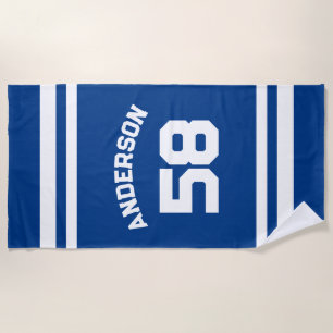 Red Individuelle Name & Number Sports Fan Strandtuch