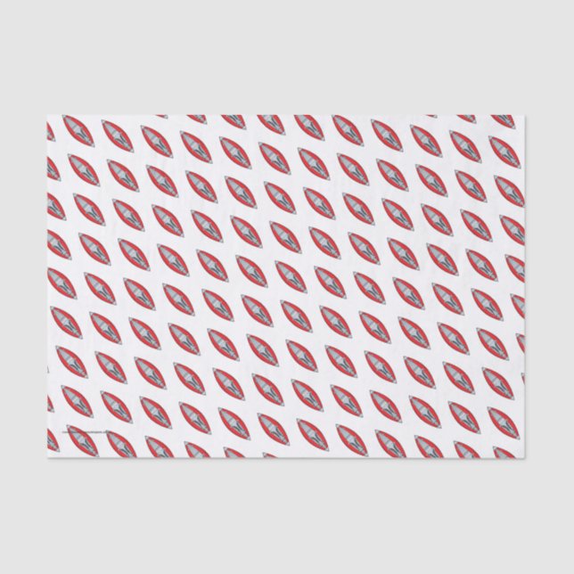 Red Inflated Kayak Fun Whitewater Theme Seidenpapier (Vorderseite)