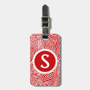 Red Initial Gepäckanhänger