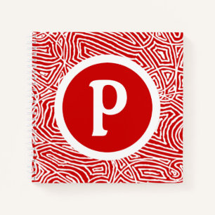 Red Initial Notizbuch