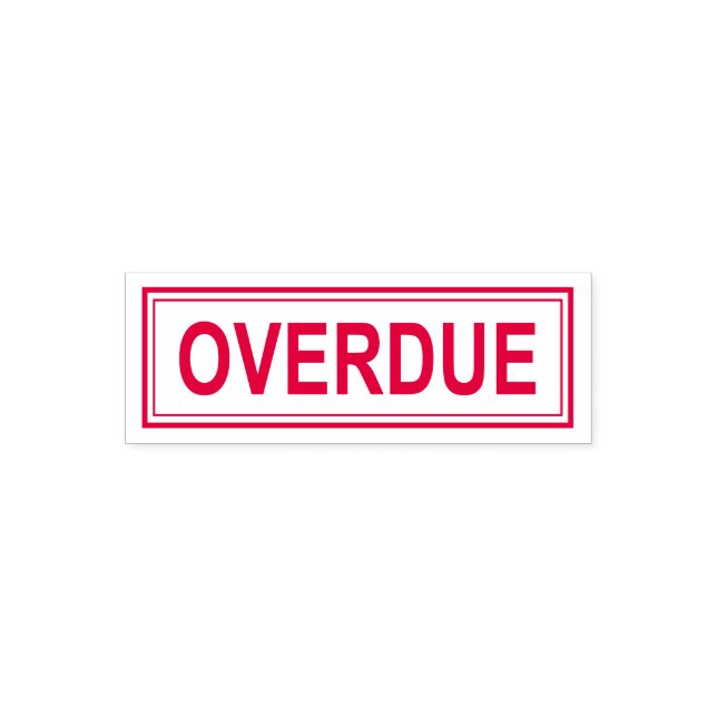 Red Ink Overdue Permastempel (Design)