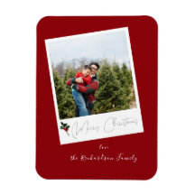 Red Instant Foto Merry Christmas Magnet