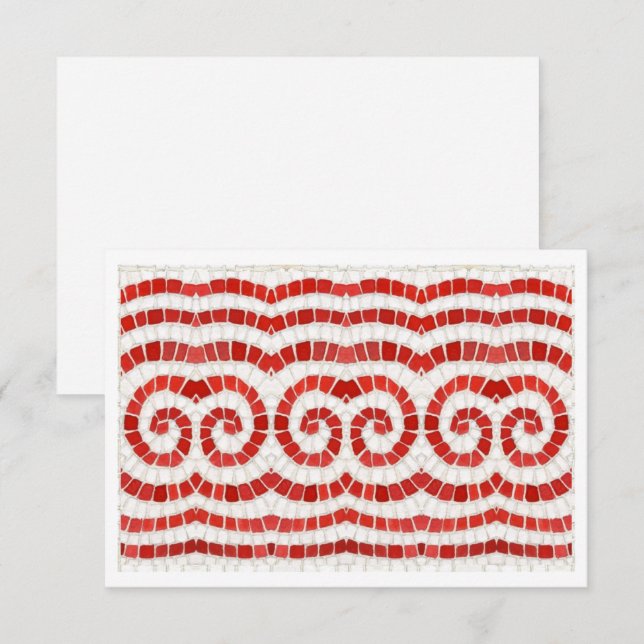 RED IONIC MOSAIC 3.5x5 Flachkarte Karte (Vorne/Hinten)