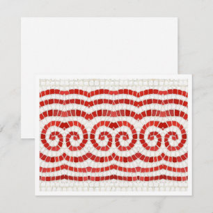 RED IONIC MOSAIC 4.25x5.5 Flachkarte Feiertagskarte